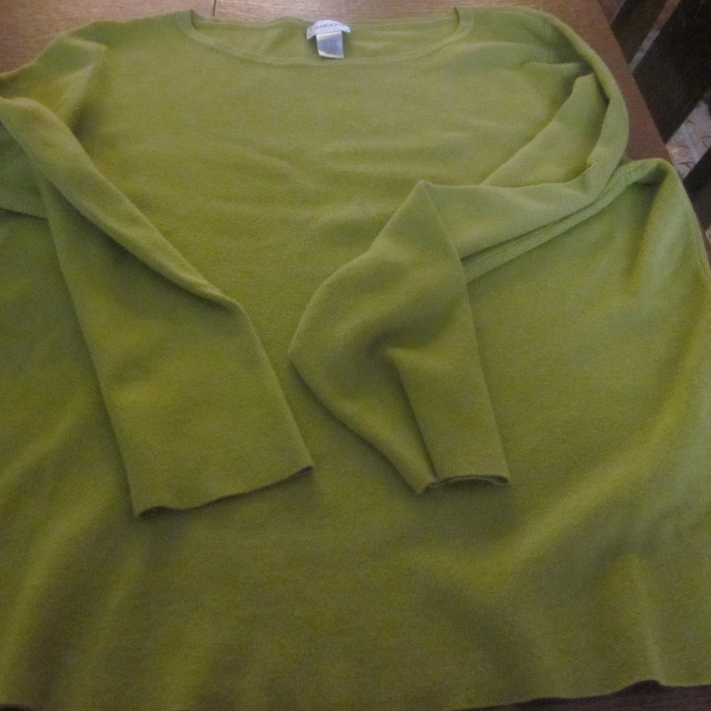 CHICO Size 3 (14-16) LIME GREEN TOP
